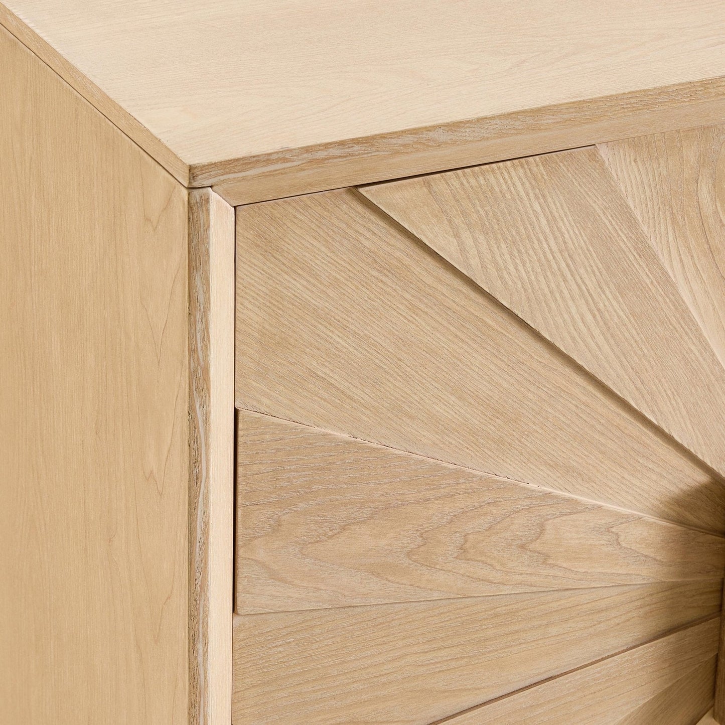 DUS-CC2-04030 Grade-B Dusk Amaya Ash 2 Door Sideboard - Light Wood RRP £229.00
