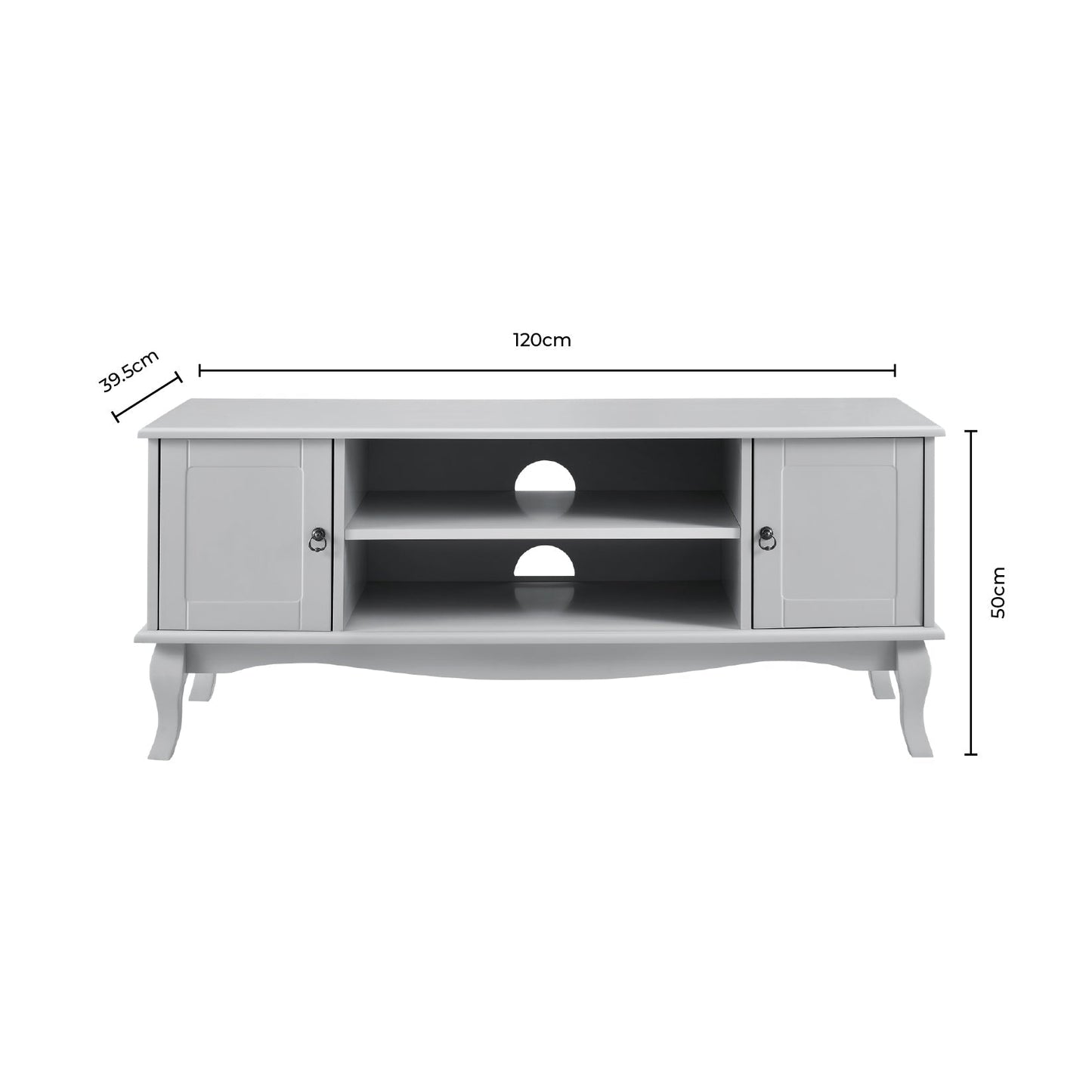 DUS-GOL-00909 Grade-B Dusk Amelie TV Unit - Light Grey RRP £104
