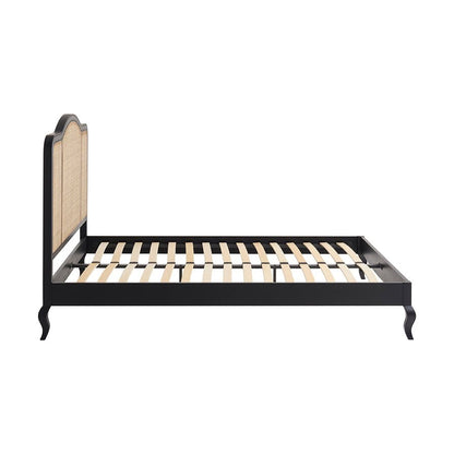 DUS-CC2-04031 Grade-B Dusk Annecy Kingsize Rattan Bed Frame - Black RRP £369 RRP £339.00