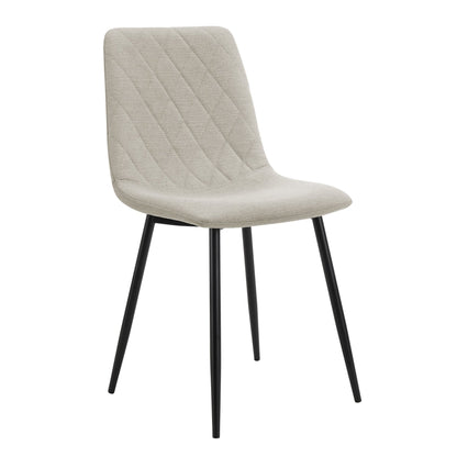 DUS-GOL-00980 Grade-B Dusk Annie Set Of 2 Dining Chairs - Linen - Stone Grey RRP £89