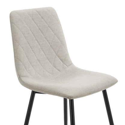 DUS-GOL-00980 Grade-B Dusk Annie Set Of 2 Dining Chairs - Linen - Stone Grey RRP £89