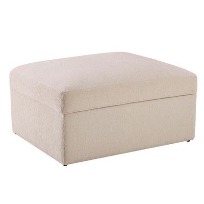 DUS-CC2-03935 Grade-B Dusk Antalya Storage Ottoman Pouffe - Sand Boucle RRP £199.00
