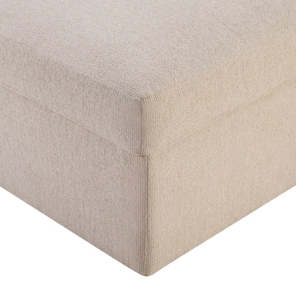 DUS-CC2-03935 Grade-B Dusk Antalya Storage Ottoman Pouffe - Sand Boucle RRP £199.00
