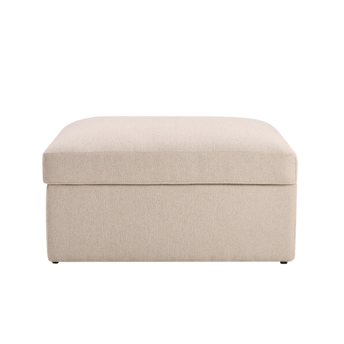 DUS-CC2-03935 Grade-B Dusk Antalya Storage Ottoman Pouffe - Sand Boucle RRP £199.00