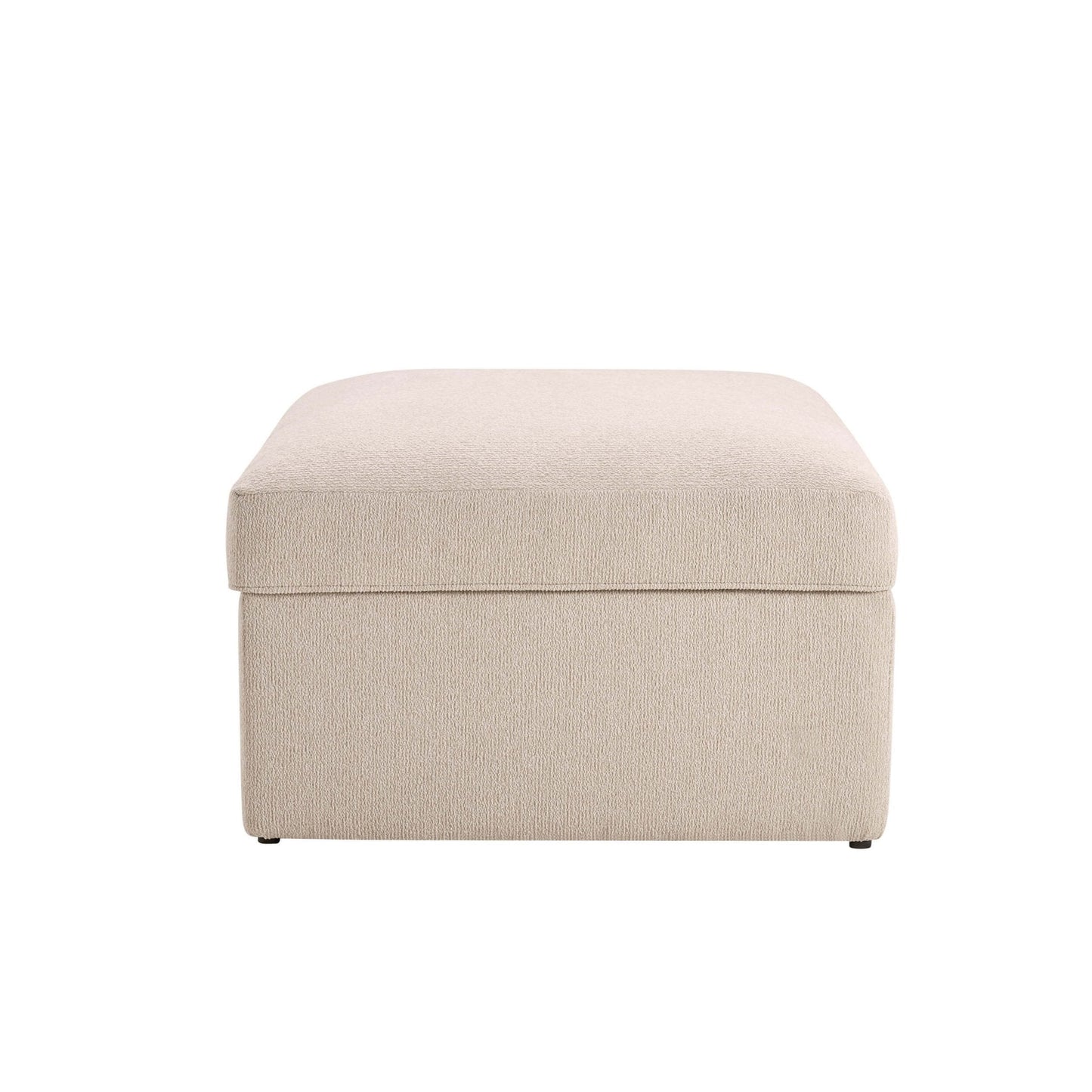 DUS-CC2-03935 Grade-B Dusk Antalya Storage Ottoman Pouffe - Sand Boucle RRP £199.00