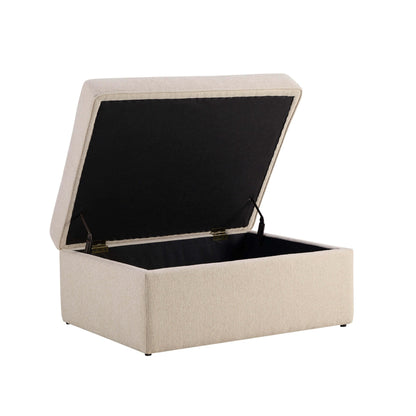 DUS-CC2-03935 Grade-B Dusk Antalya Storage Ottoman Pouffe - Sand Boucle RRP £199.00