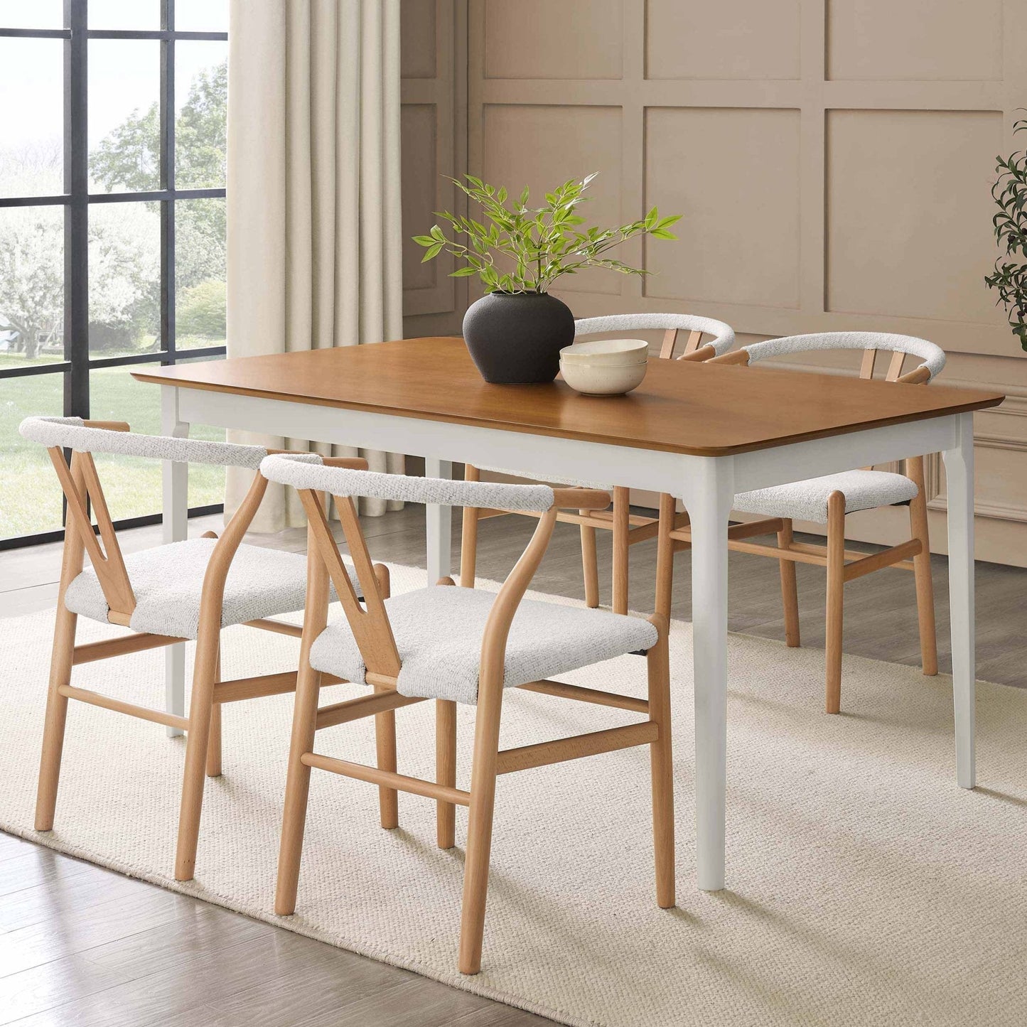 DUS-GOL-03649 Grade-B Dusk Anya 4-6 Seater Dining Table - Pine Wood RRP £164