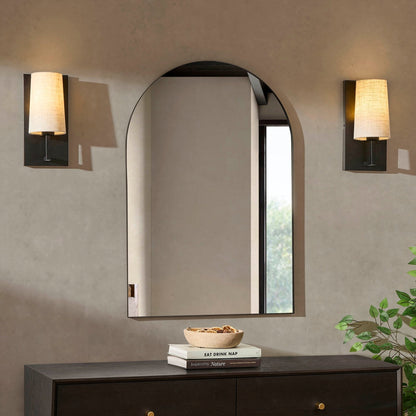 DUS-CC2-04247 Grade-B Dusk Arched Wall Mirror - Black RRP £55.00