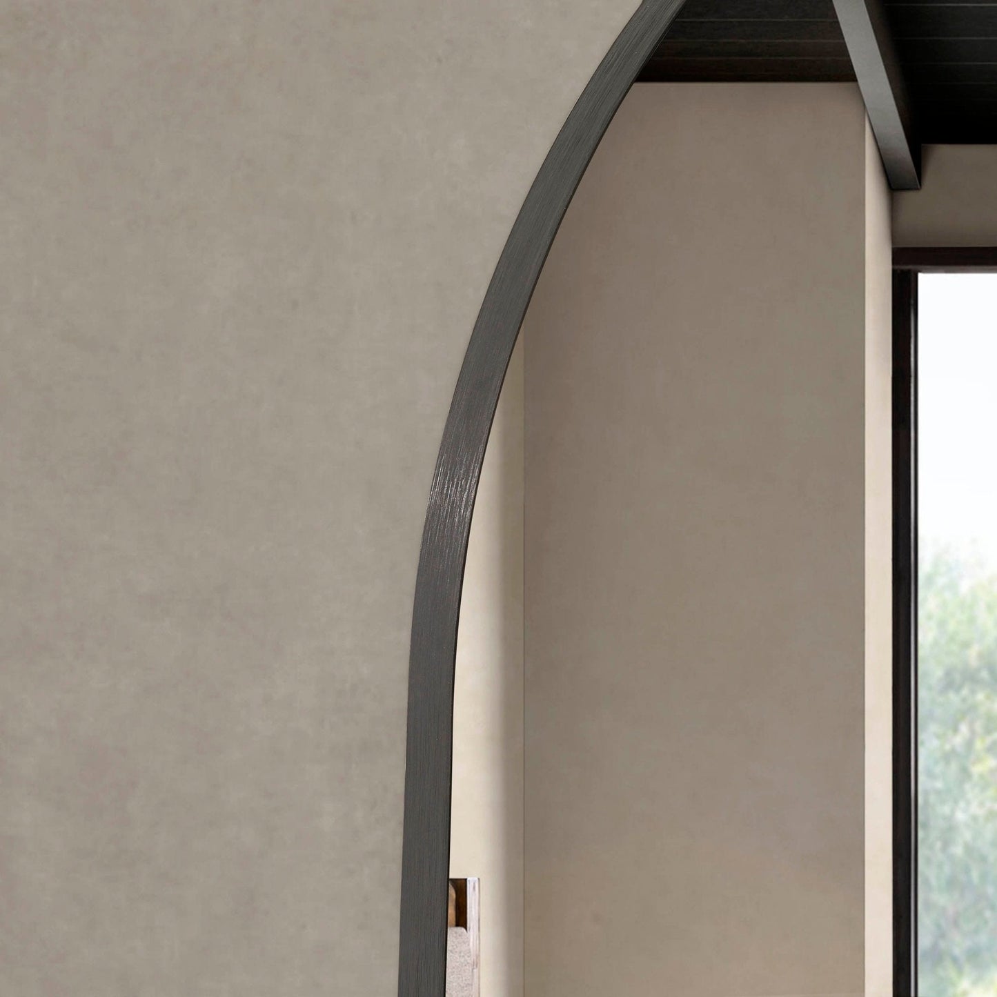 DUS-CC2-04247 Grade-B Dusk Arched Wall Mirror - Black RRP £55.00