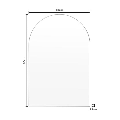 DUS-CC2-04247 Grade-B Dusk Arched Wall Mirror - Black RRP £55.00