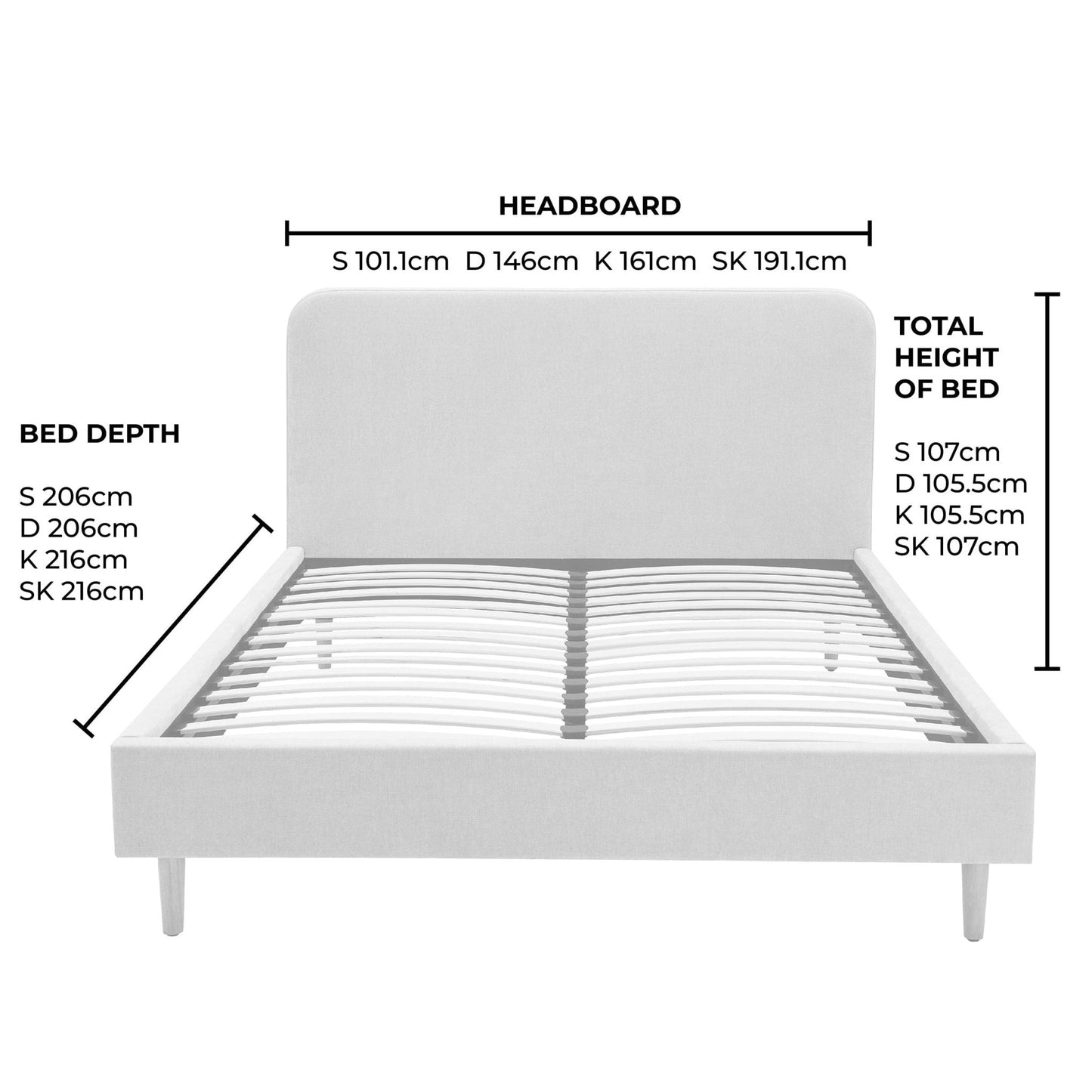 DUS-CC2-03229 Grade-B Dusk Ascot Bed Frame - Cappuccino Single RRP £149.00
