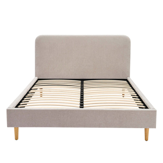 DUS-GOL-01743 Grade-B Dusk Ascot Bed Frame - Chenille Light Grey RRP £259