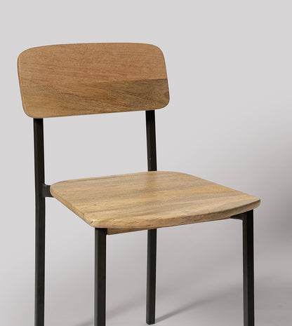 SWO-CC2-00202 Grade-BER Swoon Swoon Docklands Pair of Dining Chairs in Natural Mango & Charcoal RRP £149.00
