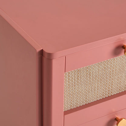 DUS-GOL-03590 Grade-B Dusk Aurelia 2 Drawer Bedside Table - Apricot RRP £130