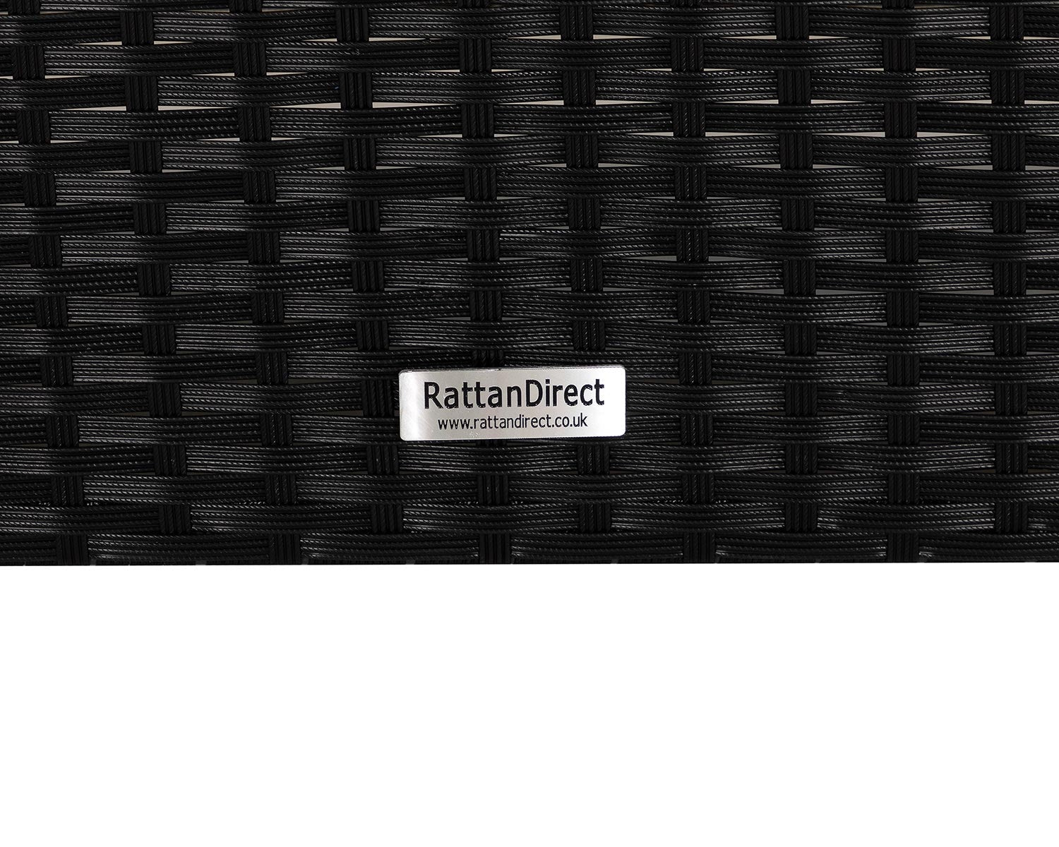 Grade-A Rattan Direct Ascot Black & Vanilla Outdoor Garden Armchair RRP £249