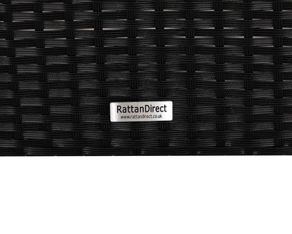 Grade-A Rattan Direct Ascot Black & Vanilla Outdoor Garden Armchair RRP £249