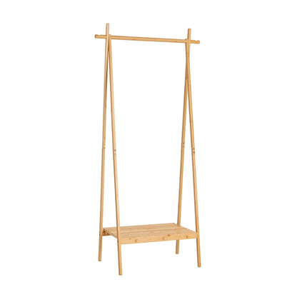 DUS-CC2-04977 Grade-B Dusk Becky Bamboo Clothes Rail - Light Wood RRP £25.00
