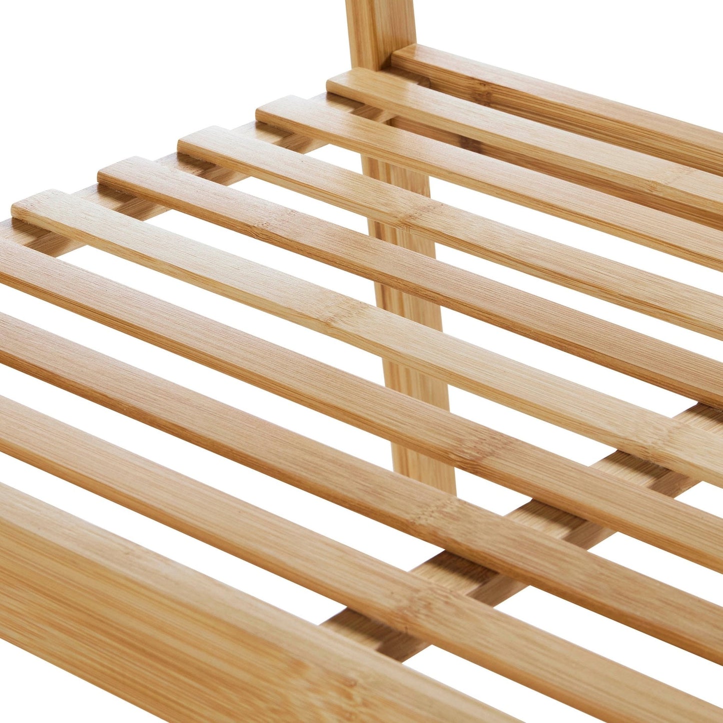 DUS-CC2-04977 Grade-B Dusk Becky Bamboo Clothes Rail - Light Wood RRP £25.00