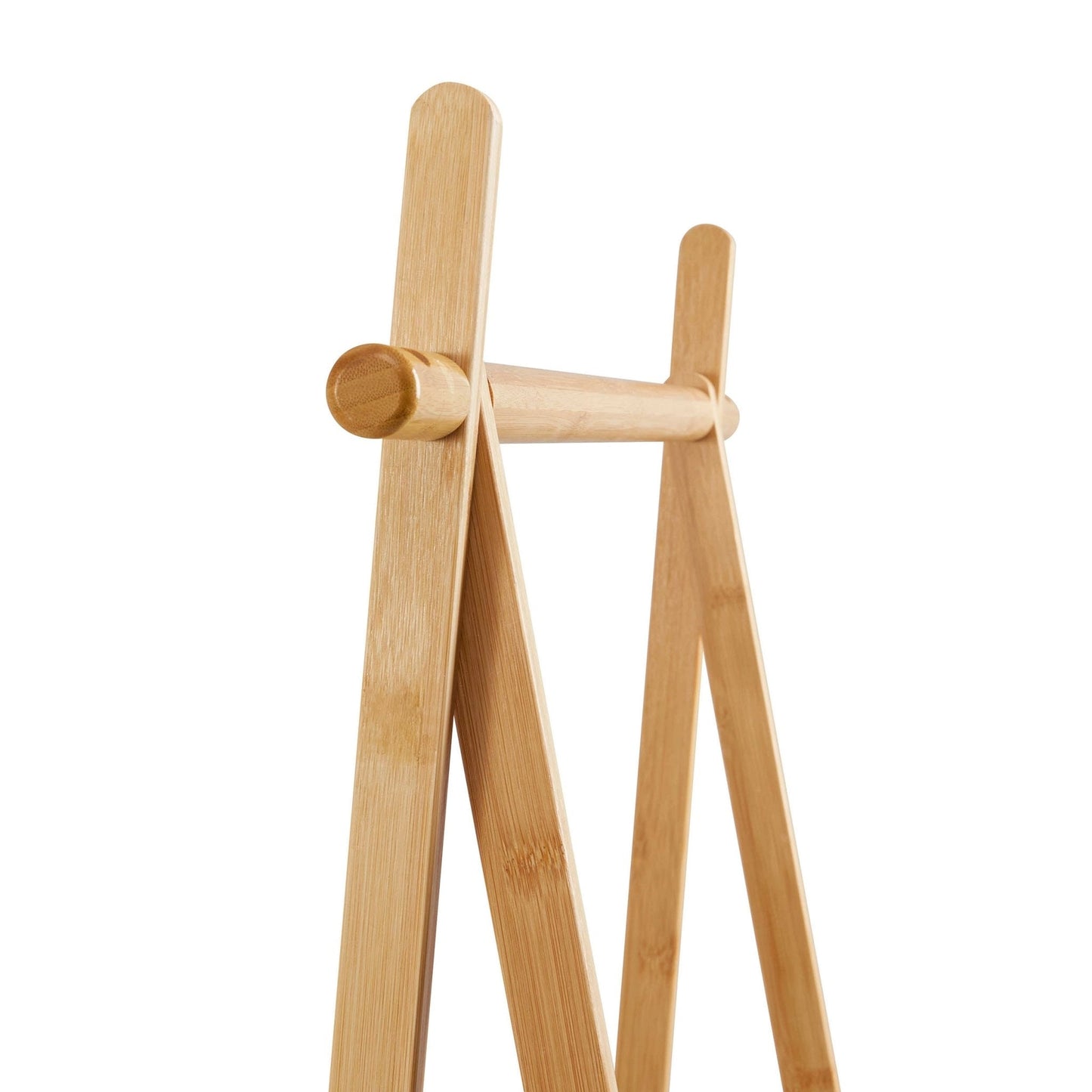 DUS-CC2-04977 Grade-B Dusk Becky Bamboo Clothes Rail - Light Wood RRP £25.00