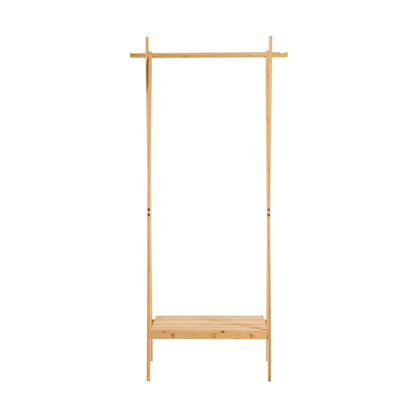 DUS-CC2-04977 Grade-B Dusk Becky Bamboo Clothes Rail - Light Wood RRP £25.00