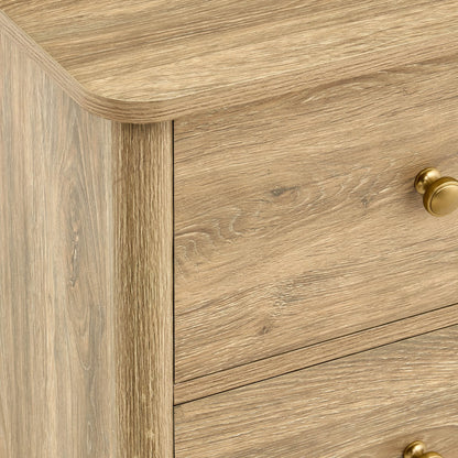 DUS-CC2-04248 Grade-B Dusk Set of 2 Betty 2 Drawer Bedside Table - Light Wood RRP £218.00