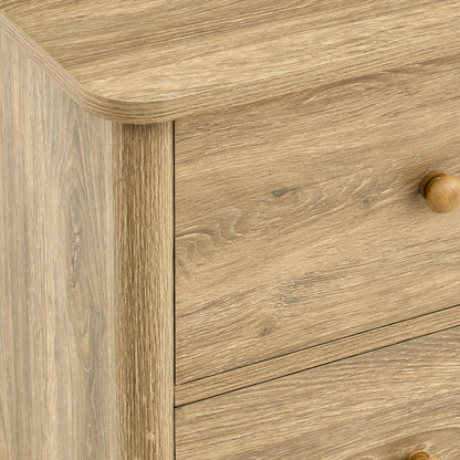 DUS-CC2-04248 Grade-B Dusk Set of 2 Betty 2 Drawer Bedside Table - Light Wood RRP £218.00