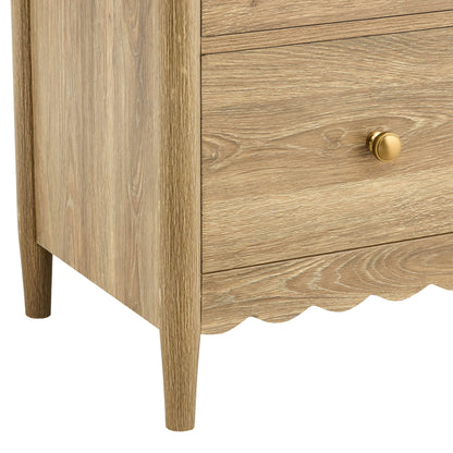 DUS-CC2-04248 Grade-B Dusk Set of 2 Betty 2 Drawer Bedside Table - Light Wood RRP £218.00