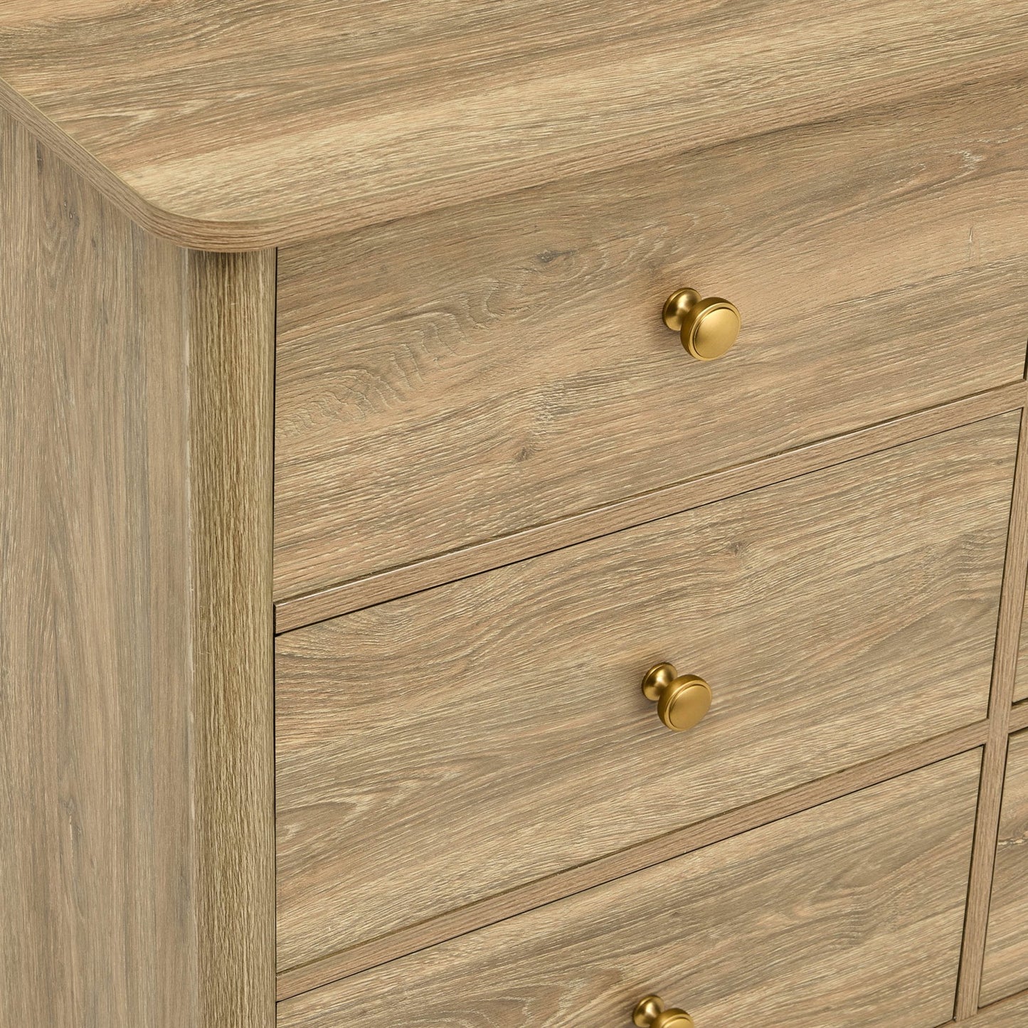 DUS-CC2-04249 Grade-B Dusk Betty 6 Drawer Chest - Light Wood RRP £219.00