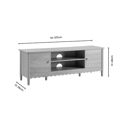 DUS-CC2-03941 Grade-B Dusk Betty Tv Unit for TVs up to 60" - Sky Blue RRP £111.00
