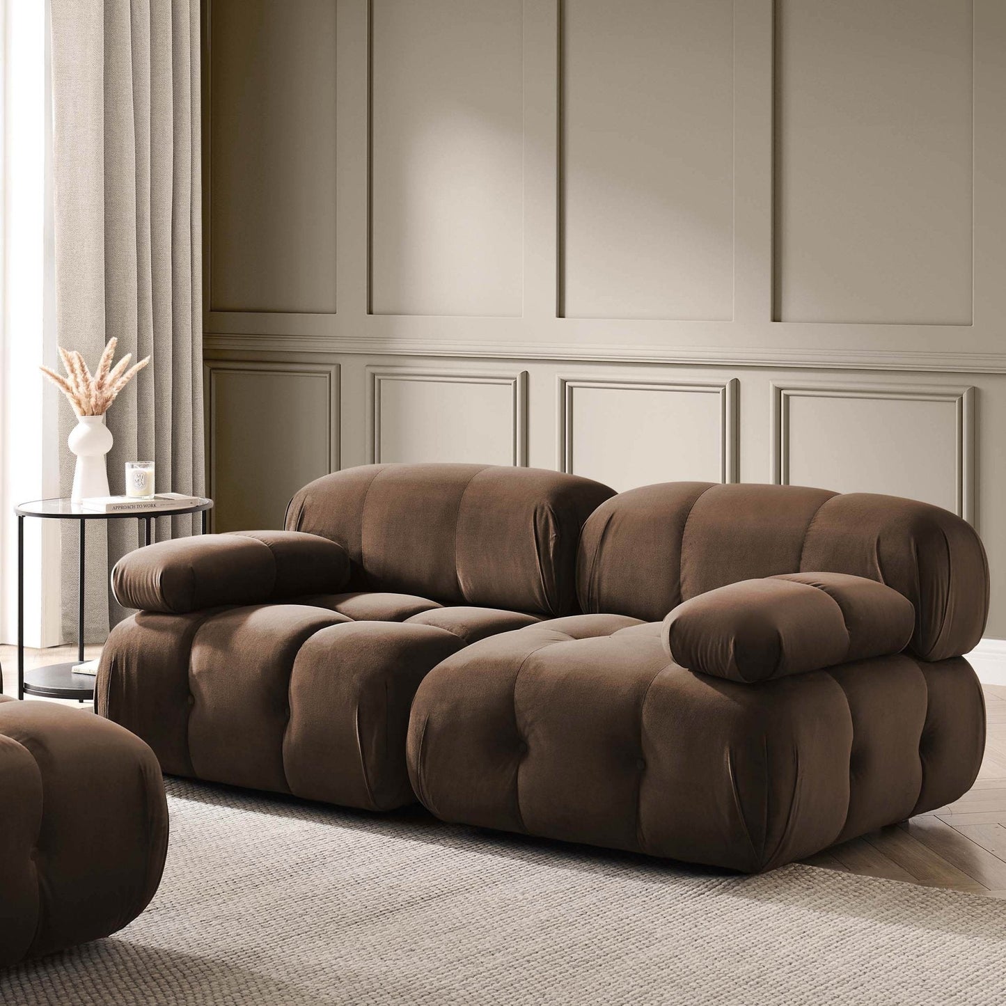 DUS-AUC-03741 Grade-C1 Dusk Bondi 2 Seater Sofa - Cappuccino RRP £759.00