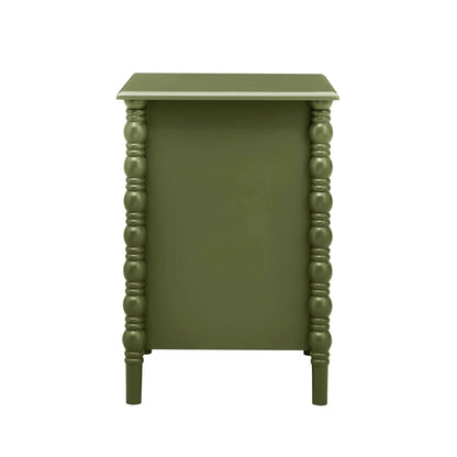 DUS-GOL-02846 Grade-B Dusk Bonnie 2 Drawer Bedside Table - Olive RRP £99
