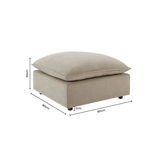 DUS-APM-24532 Grade-B Dusk Boston Pouffe - Sand RRP £224