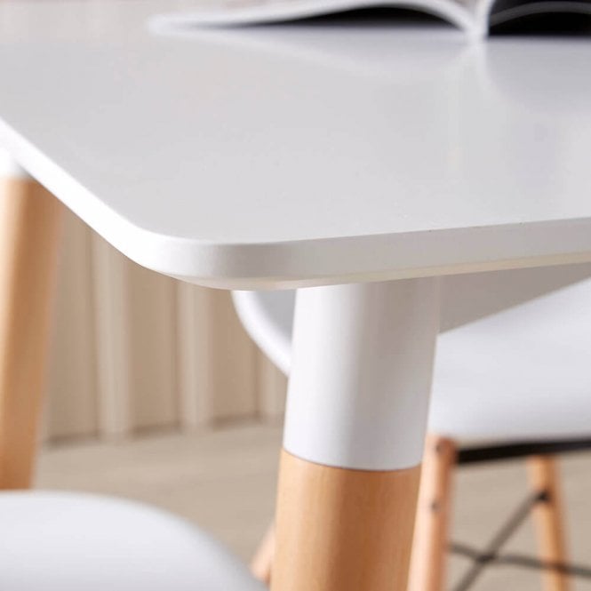 BFW-GOL-00904 Grade-B Big Furniture Warehouse Braga 120cm White Wooden Dining Table RRP £161