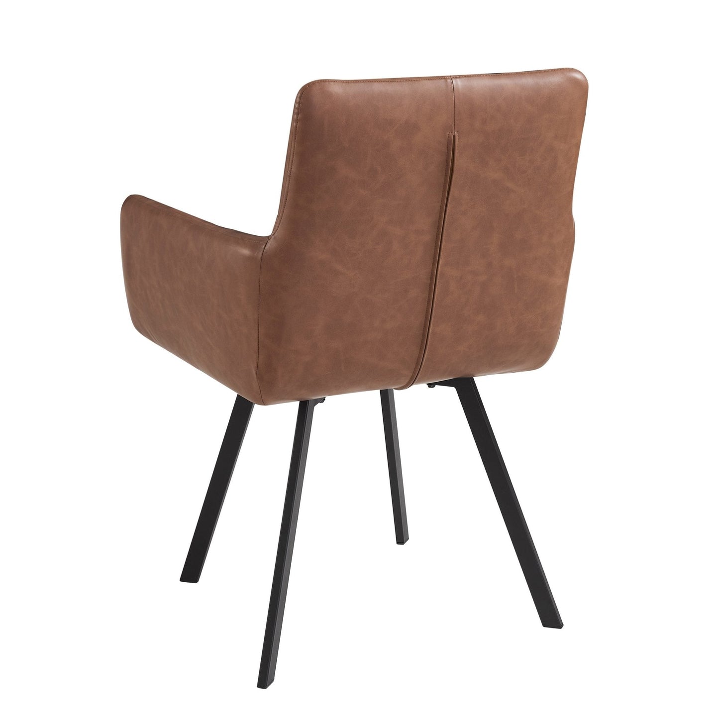 DUS-GOL-05620 Grade-B Dusk Brooke Dining Chair - Faux Leather - Tan RRP £129