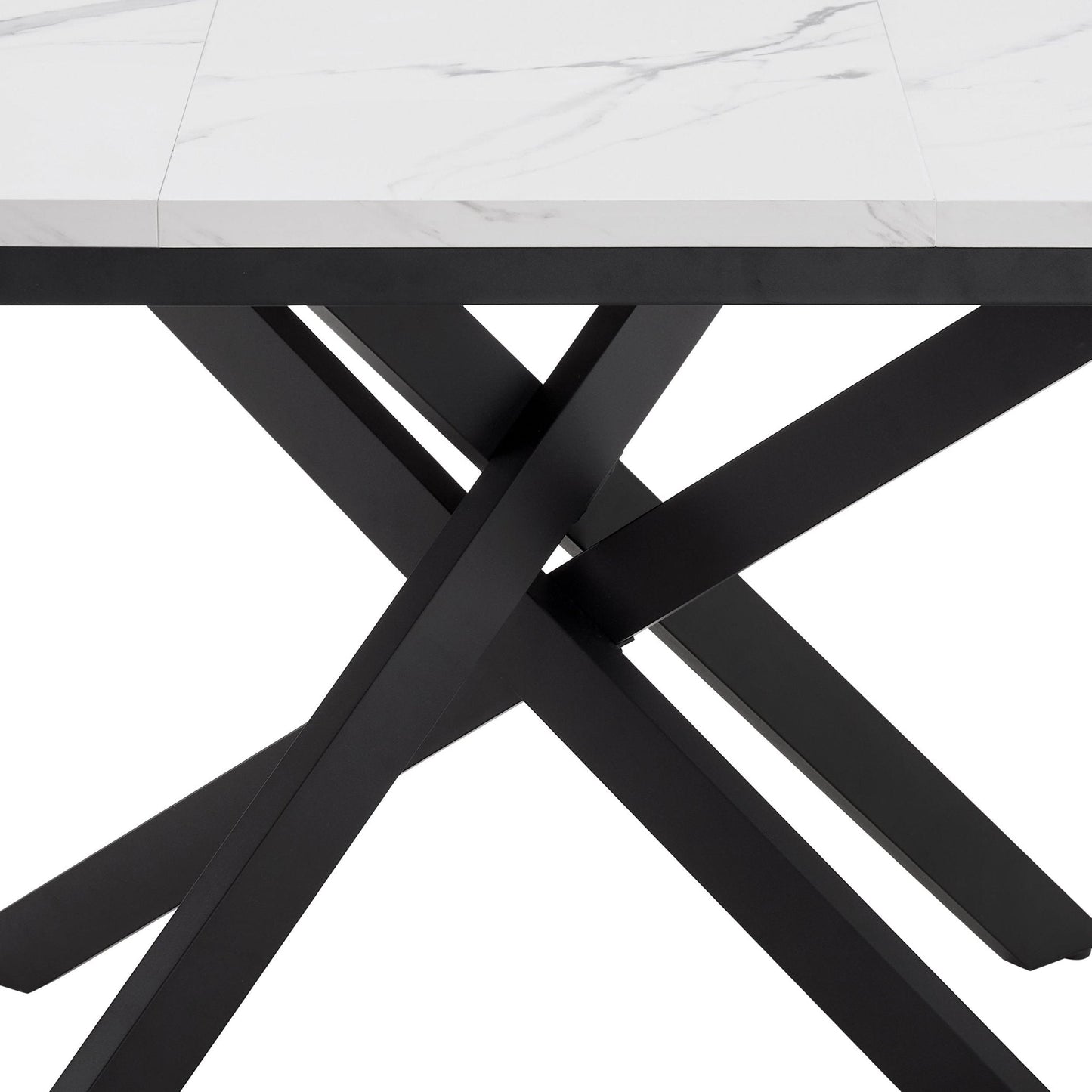 DUS-CC2-03302 Grade-B Dusk Brooke Oval Extendable 4-8 Seater Dining Table - Stone/Black RRP £269.00
