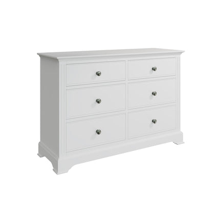 BFW-NEW-00666 Grade-BER-DOA Big Furniture Warehouse Brooklea White Pine Chest of 6 Drawers RRP £310