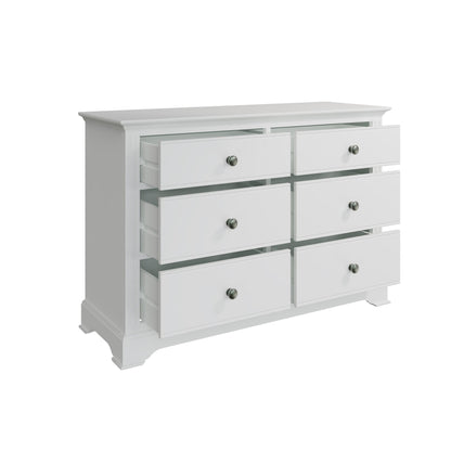 BFW-NEW-00666 Grade-BER-DOA Big Furniture Warehouse Brooklea White Pine Chest of 6 Drawers RRP £310
