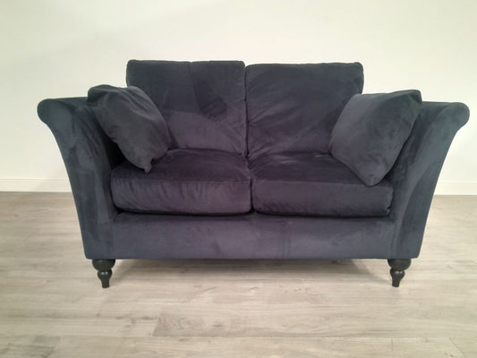 MAS-APM-06665 Grade-B Marks & Spencer Scarlett 2 Seater Sofa in Navy Plush Velvet RRP £899
