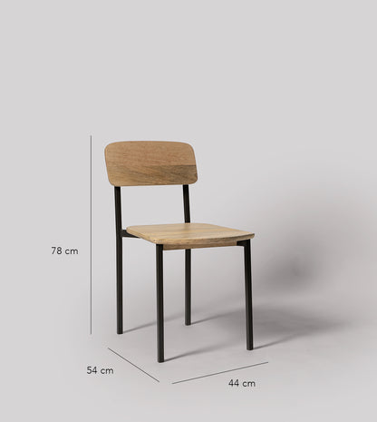 SWO-CC2-00202 Grade-BER Swoon Swoon Docklands Pair of Dining Chairs in Natural Mango & Charcoal RRP £149.00