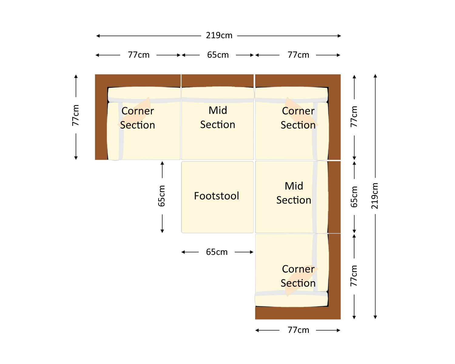 Grade-A Rattan Direct Florida Chocolate & Cream 6 Piece Garden Corner Sofa Set RRP £1149