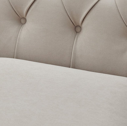 CCG-STO-00471 Grade-B Dusk Chesterfield 3 Seater Sofa - Stone RRP £699.00