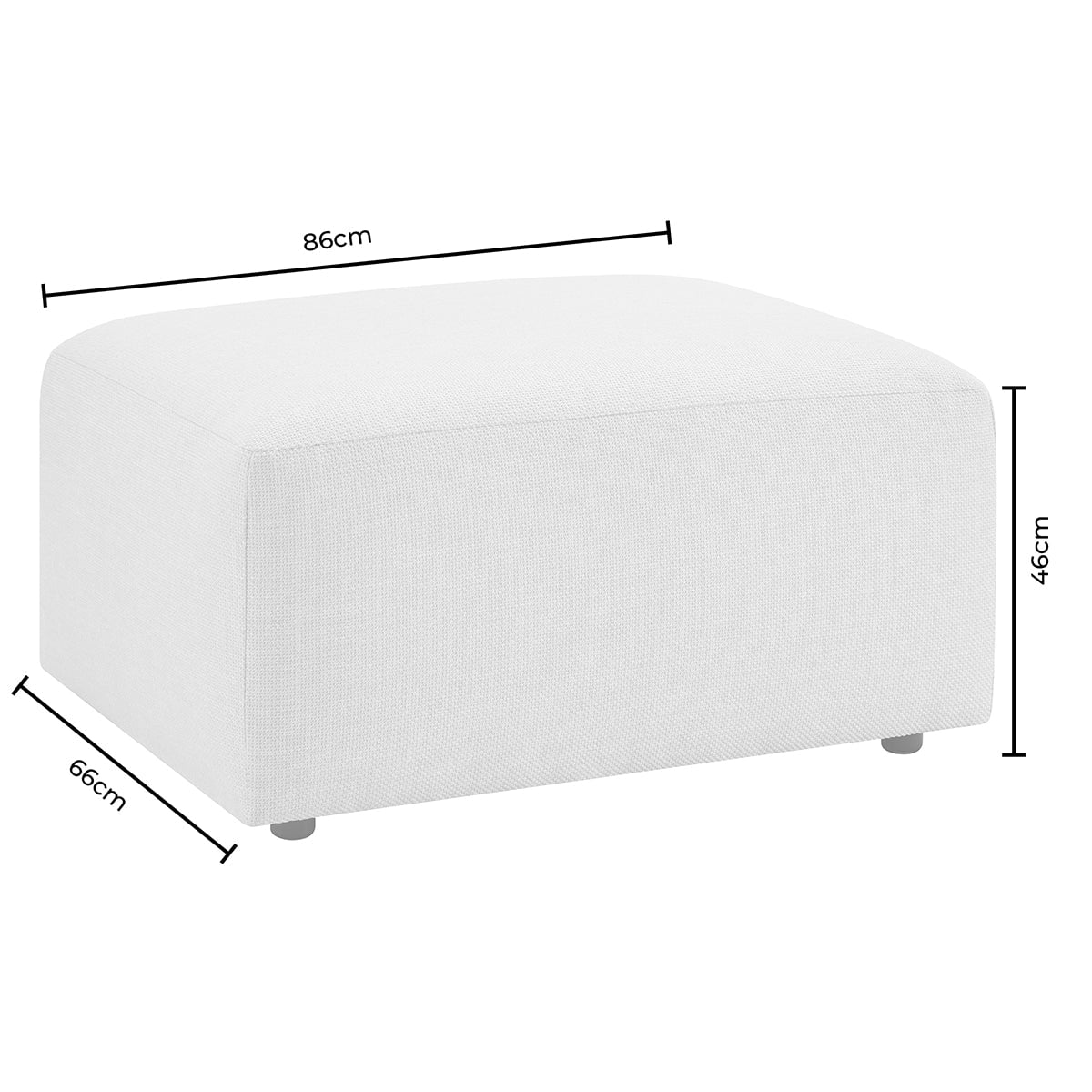 DUS-GOL-02202 Grade-B Dusk Chicago Pouffe - Beige RRP £199