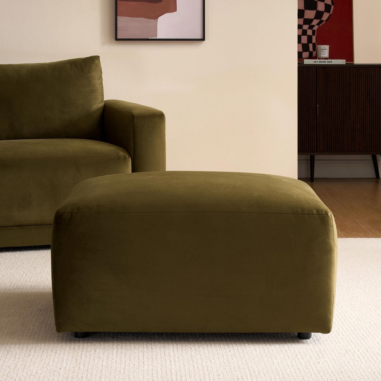 DUS-CC2-03058 Grade-B Dusk Chicago Pouffe - Rich Green RRP £199.00