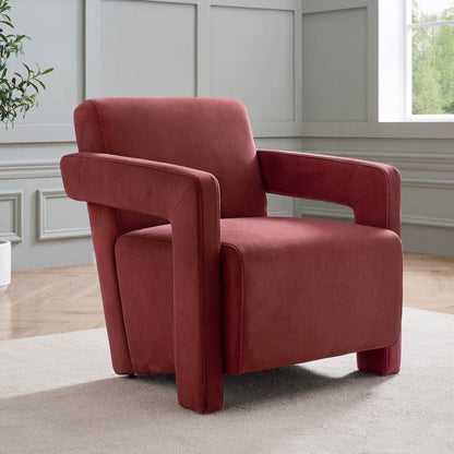 DUS-GOL-07184 Grade-B Dusk Ciara Accent Chair - Rust RRP £161