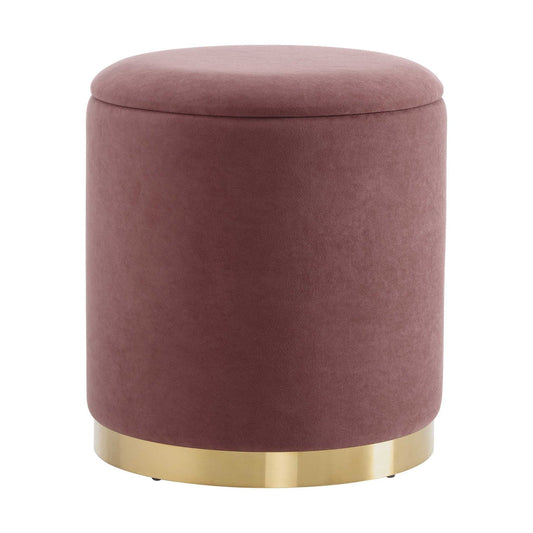 DUS-APM-32714 Grade-C0 Dusk Adelaide Gold Base Storage Stool - Pink RRP £79