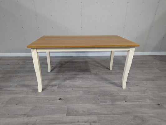 DFS-HO2-02908 Grade-B DFS Evesham Rectangular Dining Table - Oak & Cream RRP £349
