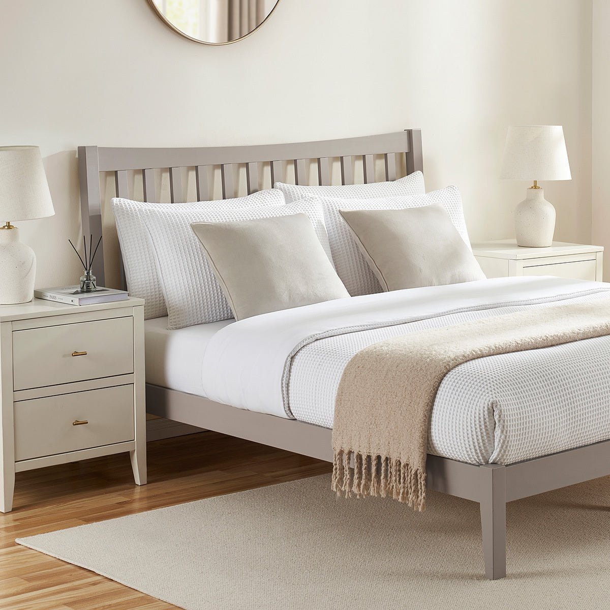 DUS-GOL-03300 Grade-B Dusk Dartmouth Bed Frame - Taupe RRP £149