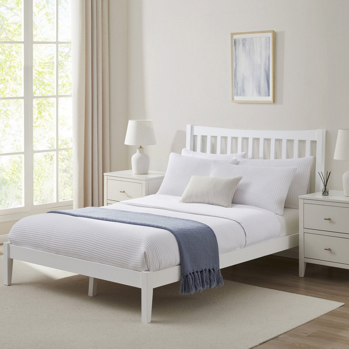 DUS-CC2-02278 Grade-B Dusk Dartmouth Single Bed Frame - White RRP £149.00