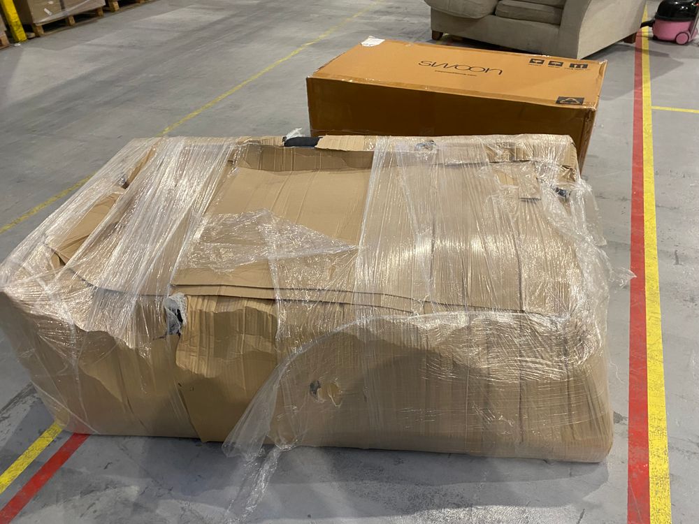 SWO-AP-36586 Grade-BER Denver Right Hand Corner Sofa in Plain Ebony Dark Feet RRP £4039