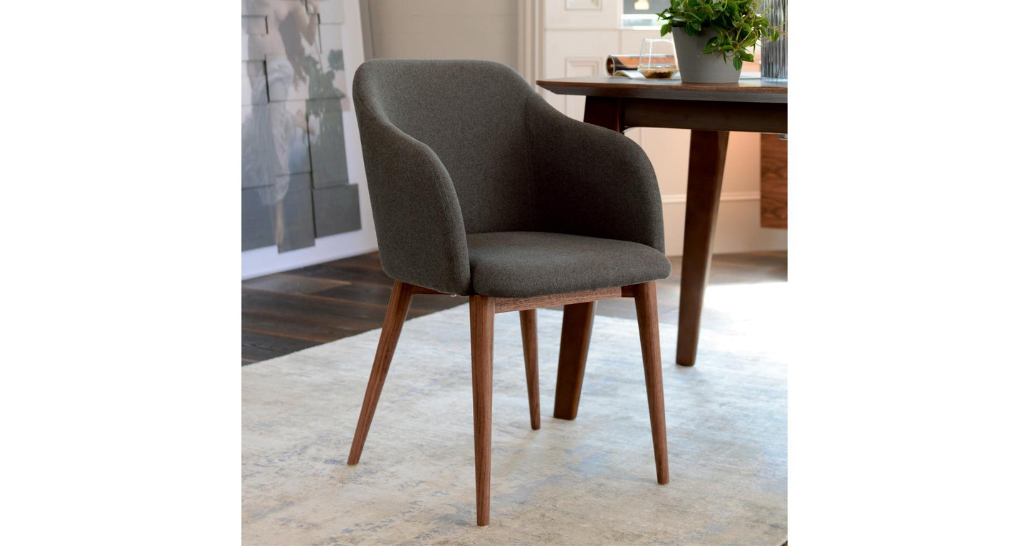 DFS-HO2-05101 Grade-B DFS Dip Dining Chair Hengye Fabric Grey RRP £89